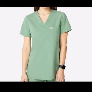 Figs Catarina Scrub Top Jade